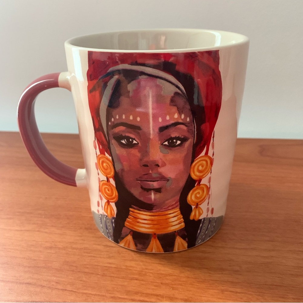 African Female Portrait Design by Annie Warren Ceramic Coffee Mug New